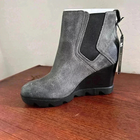 Women's Sorel JOAN UPTOWN CHELSEA Leather Winter Boots 1915841052 QUARRY Sz 8.5 - Picture 6 of 11